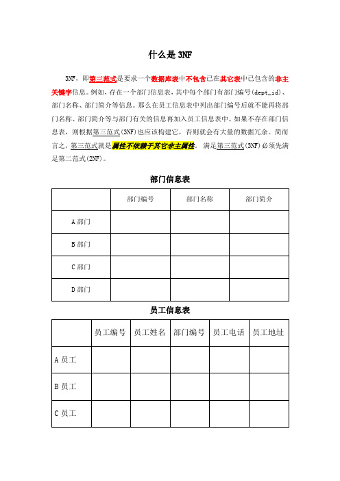 什么是3NF