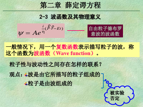 波函数及其物理意义