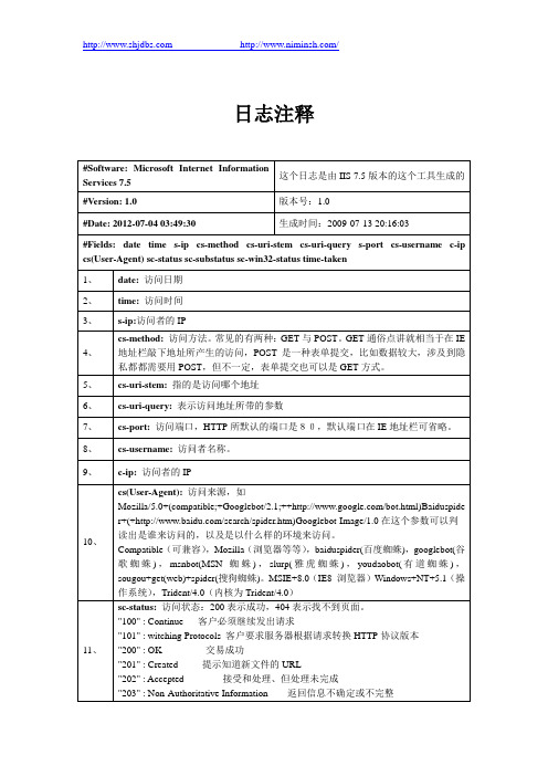 网站日志解析