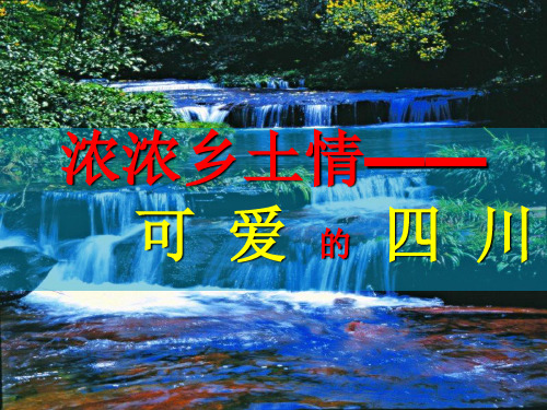 可爱的四川精编版