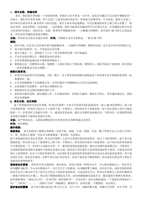 项目规则