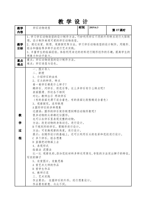 15.《卵石动物造型》