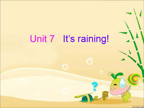 《Unit 7 It's raining》复习课件