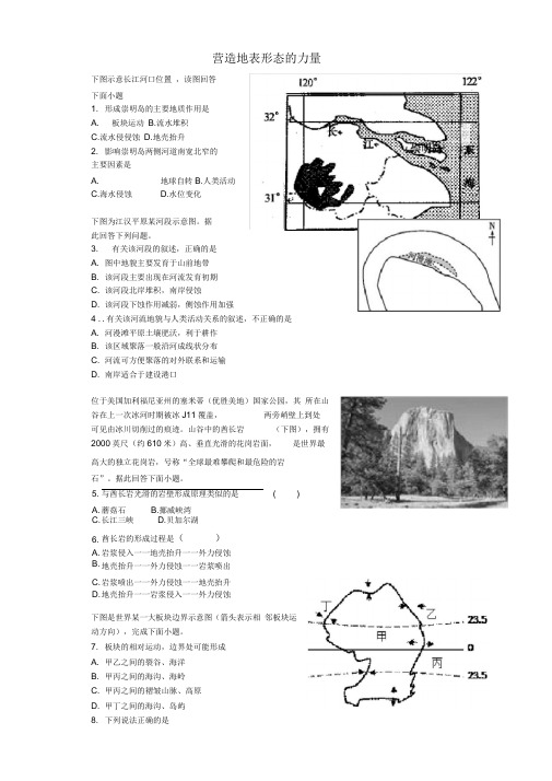 营造地表形态的力量