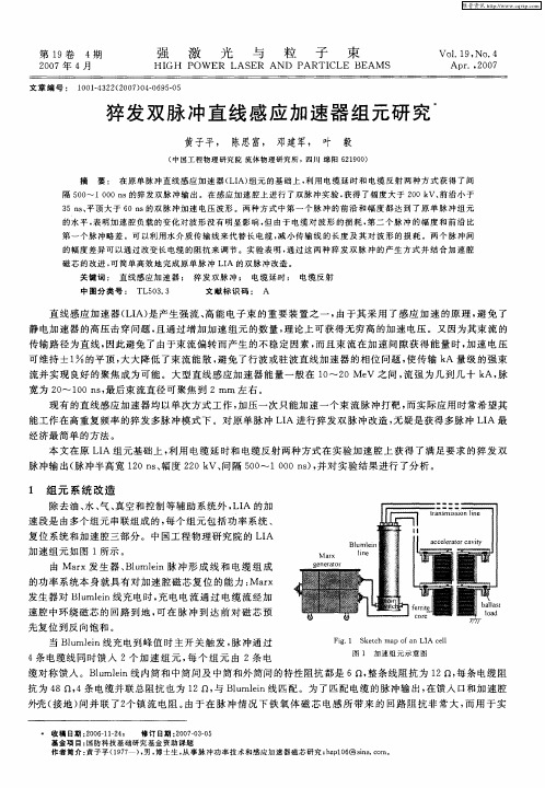 猝发双脉冲直线感应加速器组元研究