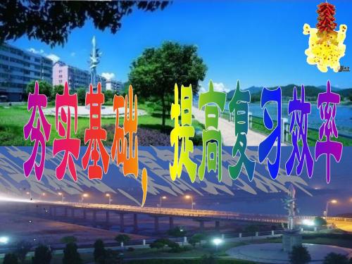 初三第一轮复习之夯实基础,提高复习效率