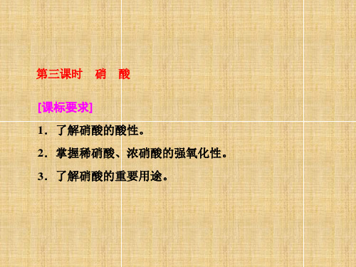 高中化学人教版必修1教学课件：第四章 非金属及其化合物 4.3 硝 酸