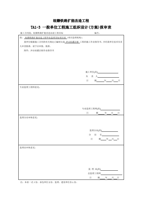 作业指导书监理审批表1