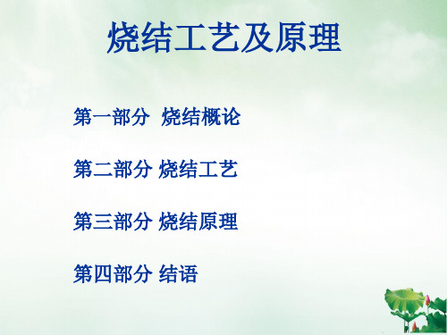 烧结工艺及原理培训教材(PPT93页)