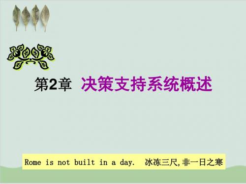 决策支持系统概述PPT课件( 40页)