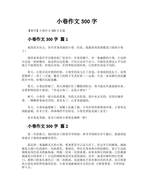 小巷作文300字