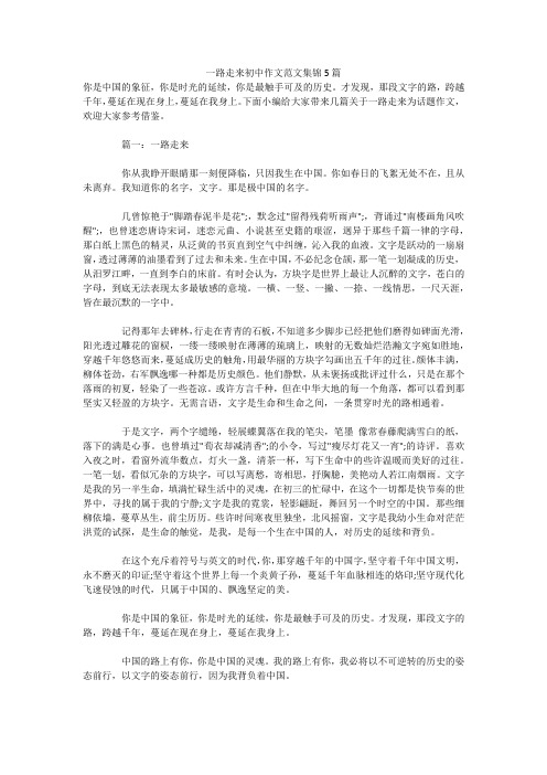 一路走来初中作文范文集锦5篇