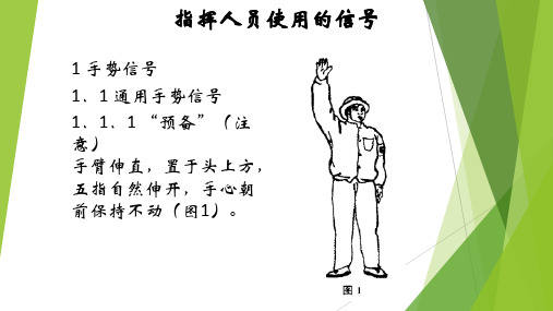 行车指挥人员使用手势信号