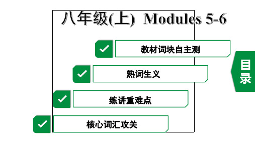 2020年浙江英语中考第一部分教材知识梳理9. 八年级(上)  Modules 5-6