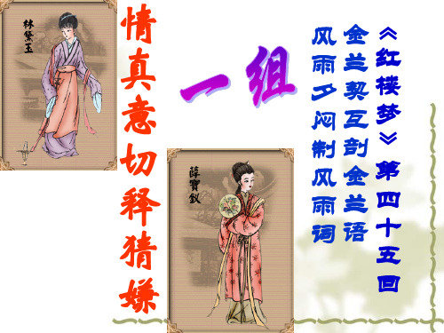 红楼梦——情真意切释猜嫌