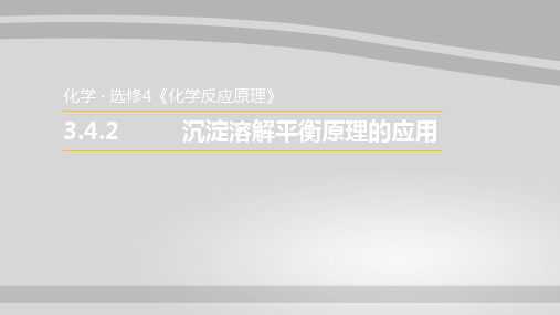 苏教化学选修 化学反应原理专题3 第四单元 沉淀溶解平衡原理(共17张PPT)