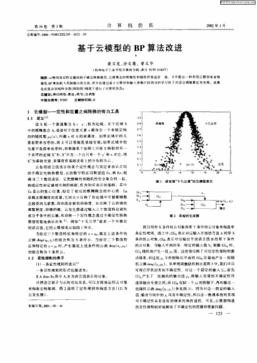 基于云模型的BP算法改进