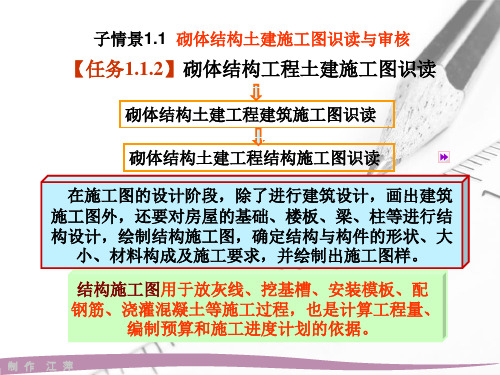 1.1.2.2砌体结构土建工程结构施工图识读