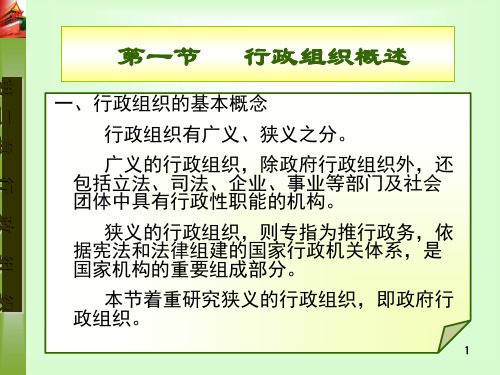 行政组织概述(共 71张PPT)