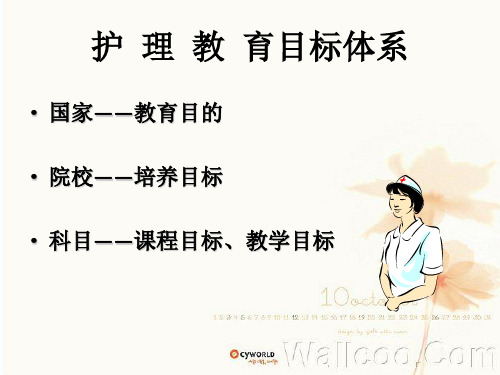 护理教育的目标体系课件