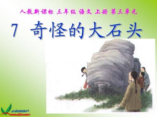 人教版三年级上《奇怪的大石头》课件
