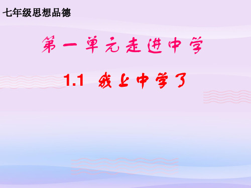 我上中学了ppt优秀课件3 粤教版PPT课件