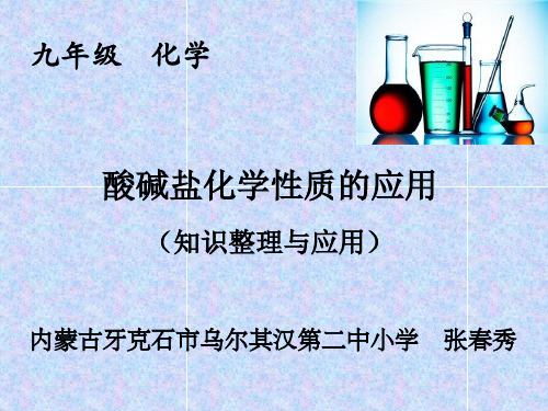 北京版九年级下册化学：整理与复习
