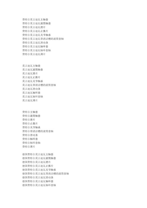 费特尔莫古迪瓦主轴套