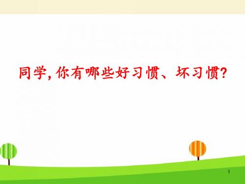 (精品)主题班会课件：同学,你有哪些好习惯、坏习惯？(30张ppt)