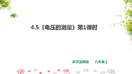 八上科学 4.5《电压的测量》第1课时