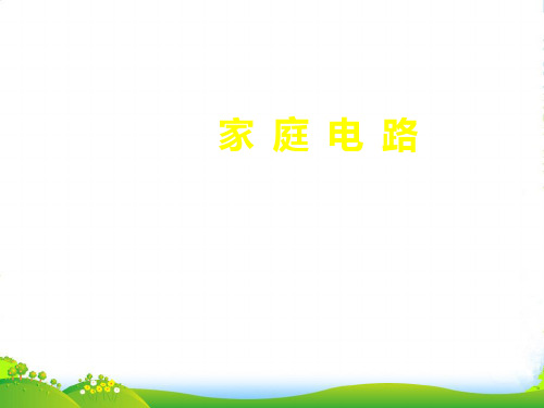 新沪粤版九年级物理下册《18.1家庭电路》课件1