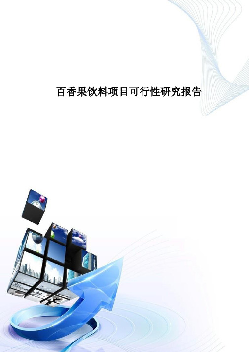 百香果饮料项目可行性分析报告-D