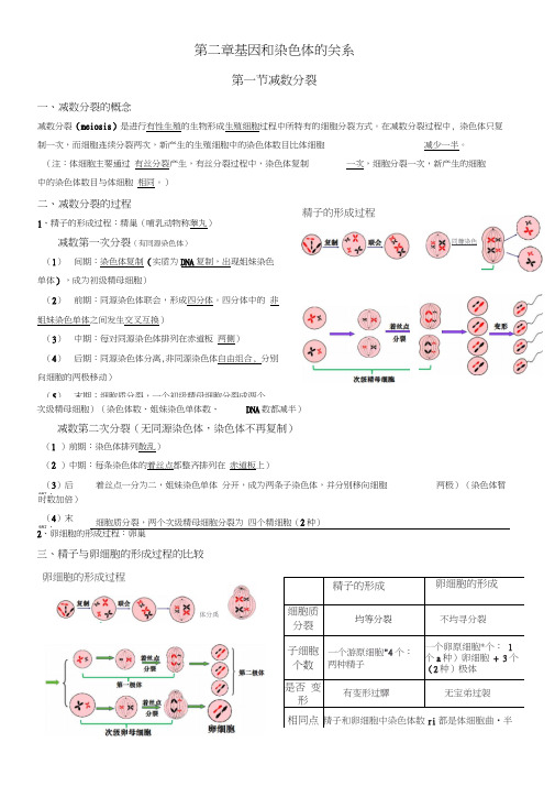 高中生物人教版必修二第二章知识点总结.docx