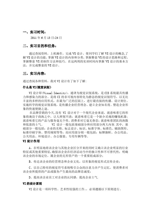 VI设计实训报告