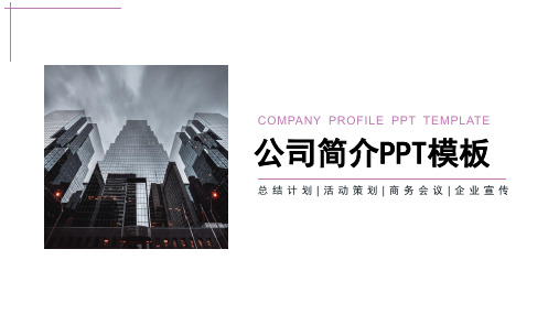 公司简介企业介绍产品宣传PPT模板