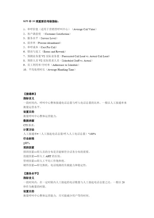 呼叫中心影响接听率