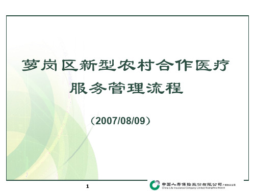 新型农村合作医疗服务管理流程(ppt 36页)