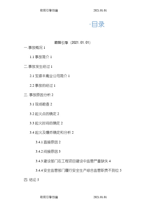宝源丰事故调查报告之欧阳引擎创编