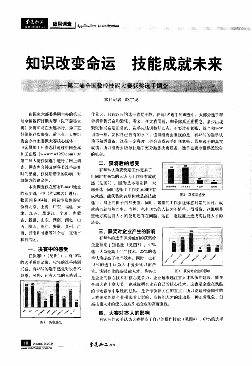 知识改变命运 技能成就未来—第二届全国数控技能大赛获奖选手调查