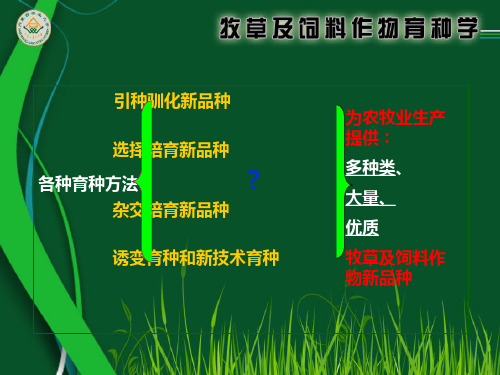 第十七章 牧草良种繁育及品种审定