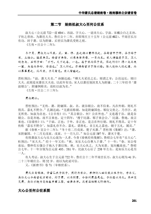 湘南萧氏穆林公宗谱首卷 15 第二篇 第一章 第二节  大心公至何公世系201