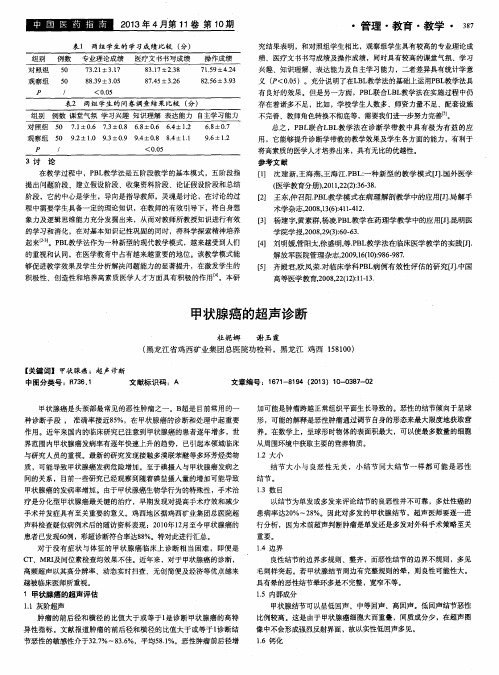 甲状腺癌的超声诊断