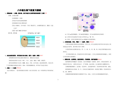 八年级生物下册复习提纲