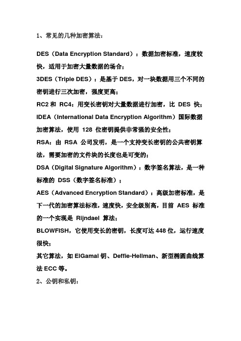 常见的几种加密算法