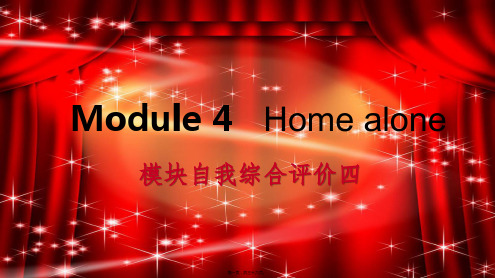 九年级英语上册 Module 4 Home alone自我综合评价四课件
