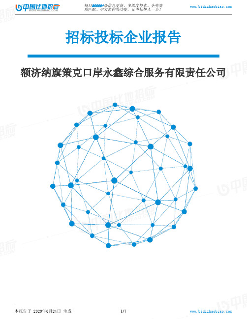 额济纳旗策克口岸永鑫综合服务有限责任公司-招投标数据分析报告