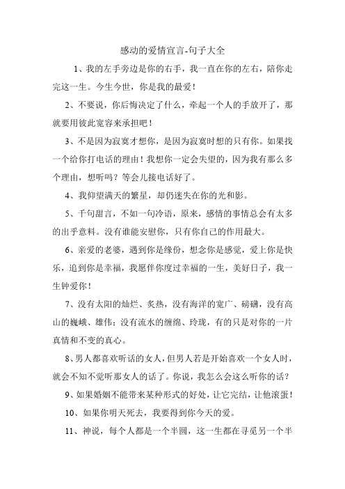 感动的爱情宣言.doc