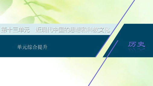 2021版新高考选考历史(人教版专题史)一轮复习课件：单元综合提升第十三单元
