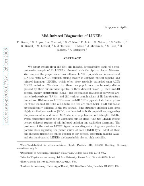 Mid-Infrared Diagnostics of LINERs