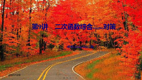 中考数学二轮复习 第9讲 二次函数综合对策课件初中九年级全册数学课件